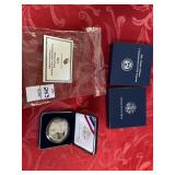 2011 P Metal of honor Silver one dollar COA box