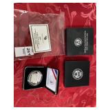 2011 P US Army proof silver one dollar COA mint