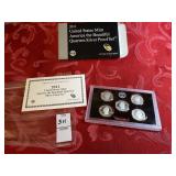 2011 US mint silver ATB quarters proof set