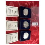 Three 2012 W American Eagles, US mint box