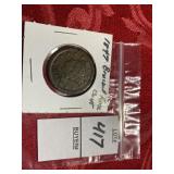 1847 braided hair cent