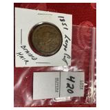 1851 braided hair cent