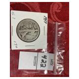 1917 walking liberty silver half dollar