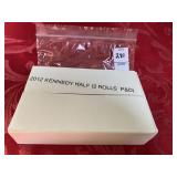 2012 US mint two JFK half dollar rolls P and D,