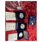 Three 2012 W American Eagles, US mint box