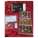 2011 US mint proof set, 14 coins, original box &
