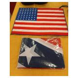 New confederate flag and US plastic canvas