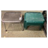 Metal and plastic step stools