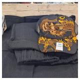 Black Oriental ball cap, 4xl oriental robe set