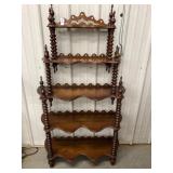 Victorian barley twist five tier shelf, 55 '