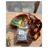 Galco shoulder holster harness, dessicant pack,