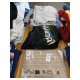 Mens new trench coat and misc clothes lot