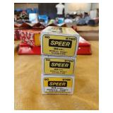 2 boxes of Speer 38 cal and 1 box 44 cal empty