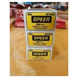 3 boxes of Speer 38 cal empty shot capsules