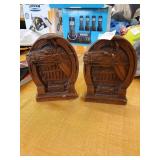 Vintage horse bookends as is
