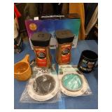 Coffee ( in date ), collapsible tumblers, mugs,