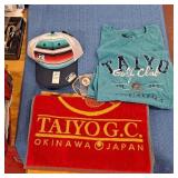 Taiyo G.C. Okinawa Japan branded golf towel, a