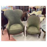 Set of Antique butterfly wing back and salon