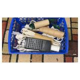 Shelf Lot of Electrical Cords and Spur Straps