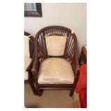Wooden Wicker Style Chair