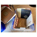 Scrapbook of Vintage advertising and valentines,