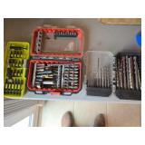 Ryobi and crescent bit sets and box of masonry