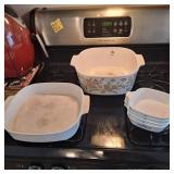Corning ware petite pans (4),vintage Corning Ware