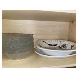 Vintage dishes- glass bowls & plates, hand