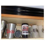Vintage Antique Car frosted drink glasses &