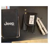 Leatherman the case and Jeep tool kit