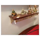Oriental shelf no contents 24in. X 7.5in bring