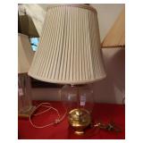 Clear glass lamp 26in. Tall