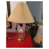Clear glass lamp 31in. Tall