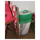 Holiday wrapping paper & holder