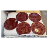 5 Lacquered Charger Plates