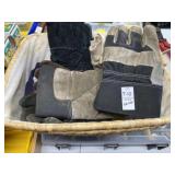 Basket and work gloves
