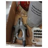 Air blowguns, zip ties, reducer, driver bits