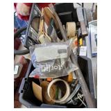 Misc tool lot, crowbar, USA butcher knife,