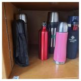 Aladdins thermo bottle, other various thermos