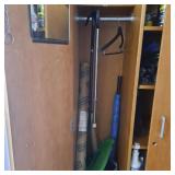 Canes,golf umbrellas,brown craft paper, blue