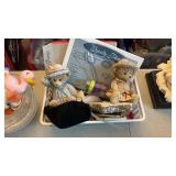 Assorted Small Bear and Duck Figurines, Glass