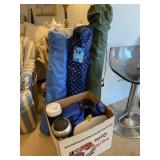 Three camp chairs, battery powered lantern, Ozark