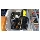 Container of Various Flashlights and Sunglasses