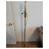 MCM brass and glass column floor lamp 58" high