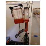 Lot of 2 fluorescent electric work lights