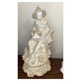 Italian Porcelain Asian figure, signed 15 in