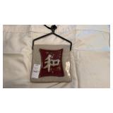 VTG ceramic-stone Asian hanging tile trivet