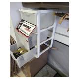 Plastic storage bin 3 drawers no contents