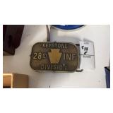 Keystone Division Brass Belt Buckle