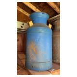 Blue and Yellow Milk Can